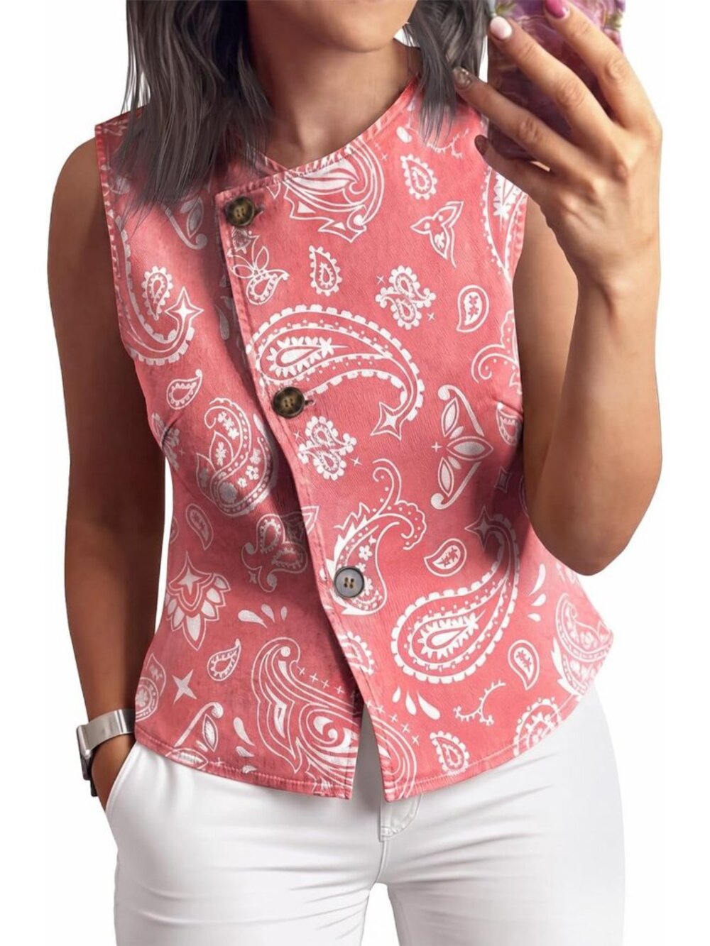 Chic Sleeveless Denim Vest Top - Stylish Jean Jacket Waistcoat for Women